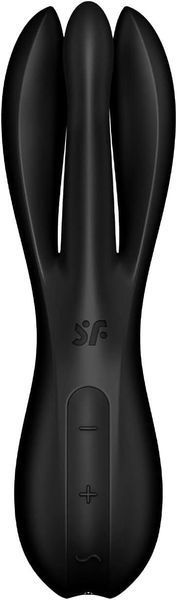 Кліторальний вібратор Satisfyer Threesome 2 Black, 3 гнучкі пальчики, 3 мотори, 14,1х3,7 см. SX1214 фото