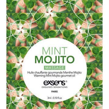 Зігрівальна масажна олія з ароматом м'яти EXSENS Mojito, 3 мл. SO2376 фото