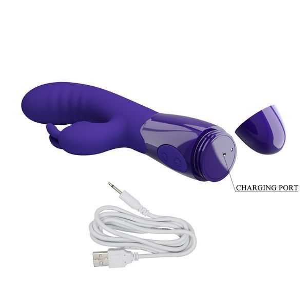 Вибратор Pretty Love Cerberus Licking Vibrator Blue на Li-Ion аккумуляторе, 20,6х3,2 см 6603BI-014795L фото