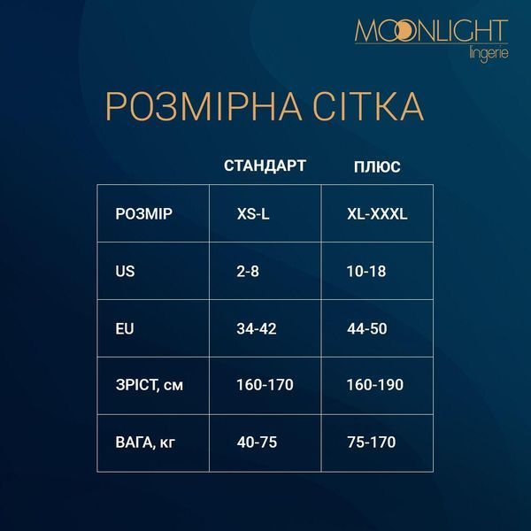 Бодистокинг Moonlight Model 02 Black, имитация корсета и чулок на ажурной резинке, XS-L SO6337 фото