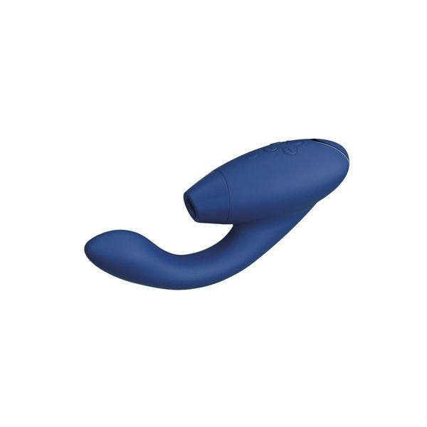 Двойной вакуумный клиторальный стимулятор с вибрацией Womanizer Duo 2 Blueberry, 20,3х3,8 см SO8756 фото