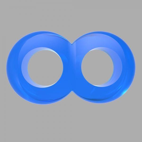 Эрекционное кольцо Duo Cock 8 Ball Ring, BLUE, 2,5 см. CH38185 фото