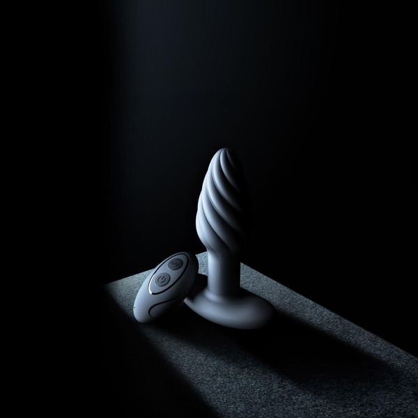 Анальна пробка з вібрацією та перлинним масажем і пультом ДУ Dorcel Spin Plug, 12,2х3,8 см. SO9019 фото