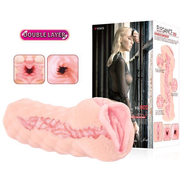 Мастурбатор-вагіна двошаровий Kokos Elegance 002 Double Layer, 16х7 см. SO1803 фото