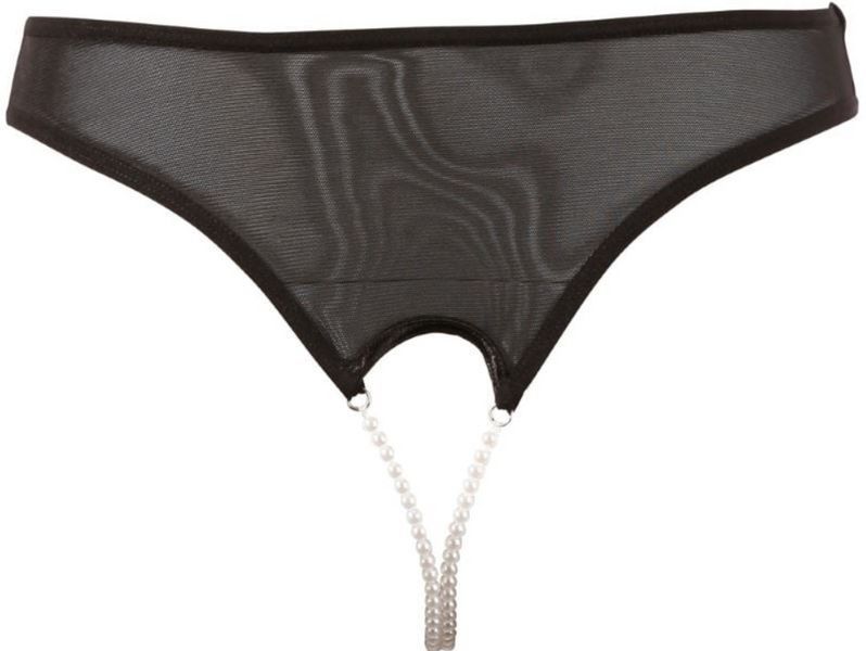 Трусики з вирізом Cottelli Collection Pearl String Black від Orion, S, М, L, XL 421146 фото