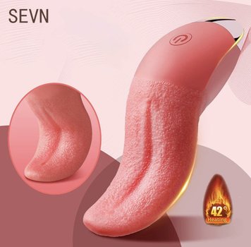 Вібратор з нагріванням у формі язика для клітора vibrator hot tongue, 10 режимів, USB заряджання, 11,2 х3, 7 см. 300018 фото