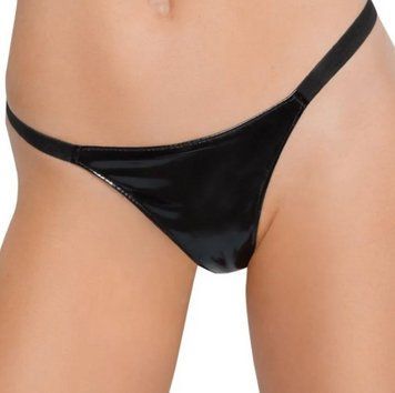 Лакові трусики Black Level Vinyl String від Orion, S/L, XL/XXL 421520 фото