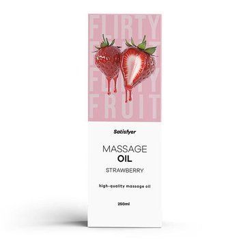 Масажна олія з ароматом полуниці Satisfyer Massage Oil Strawberry, 250 мл. SX2709 фото