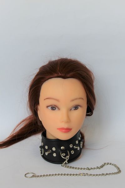 Ошейник из натуральной кожи с поводком Notabu NTB-80358 фото