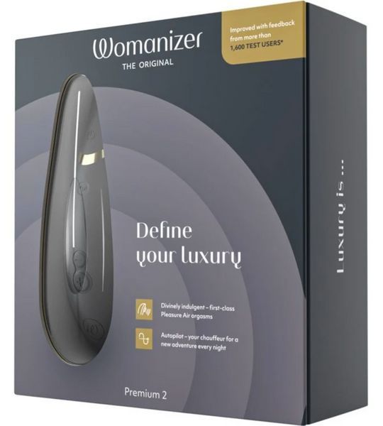 Вакуумний кліторальний стимулятор Womanizer Premium 2 BLACK, 15,5 х5 см. SO8749 фото