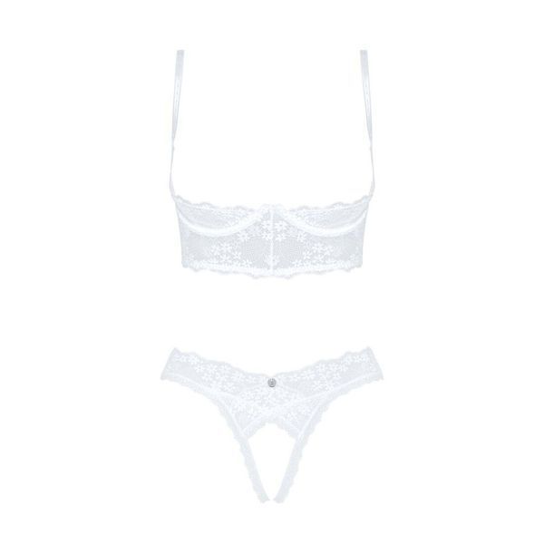 Сексуальный комплект белья Obsessive Heavenlly 2-pcs cupless set, XS/S, M/L, XL/XXL SO8175 фото