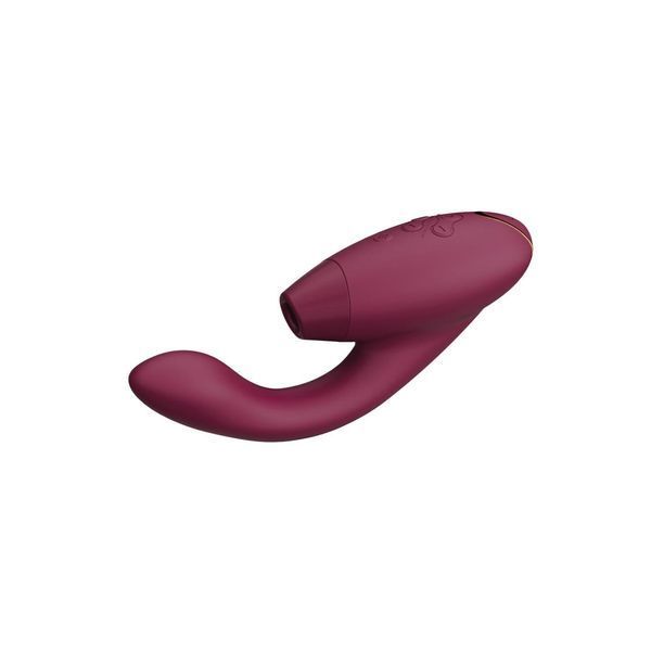 Подвійний вакуумний кліторальний стимулятор з вібрацією Womanizer Duo 2 Bordeaux незалежні двигуни, 20,3х3,8 см SO8755 фото
