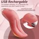 Вібратор з нагріванням у формі язика для клітора vibrator hot tongue, 10 режимів, USB заряджання, 11,2 х3, 7 см. 300018 фото 2