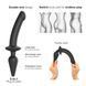 Анальная пробка с дилдо 2в1 Strap-On-Me SWITCH PLUG-IN DILDO Black XXL, диаметр 5,2/3,9 см SO6831 фото 2