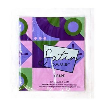 Салфетка латексная для орального секса c ароматом и вкусом винограда One Grape Satin Latex Dams, 1 шт. SX1256 фото