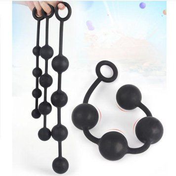 Анальні кульки Silicone Anal Pull Ball Plug Small, 34,5х3 см. IXI58516 фото