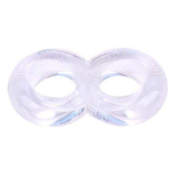 Эрекционное кольцо Duo Cock 8 Ball Ring, CLEAR, 2,5 см. CH38189 фото