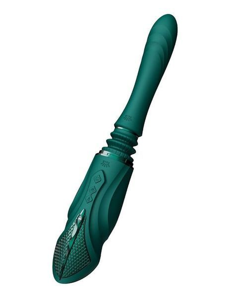Компактна смарт секс-машина Zalo &ndash; Sesh Turquoise Green, 2 насадки, пульт дистанційного керування, кристал Swarovski SO9554 фото