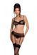 Сексуальний комплект з поясом для панчіх LOVELIA SET black, S/М, L/XL, XXL/XXXL SO4778 фото 1