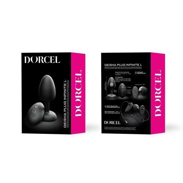 Анальна пробка з вібрацією і рухомою кулькою Dorcel GEISHA PLUG INFINITE L, 8х4 см. SX1388 фото