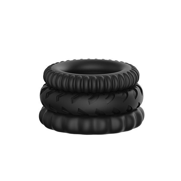 Набір рекційних кілець Titan Cock Ring Set, 3 шт. 6603BI0302 фото