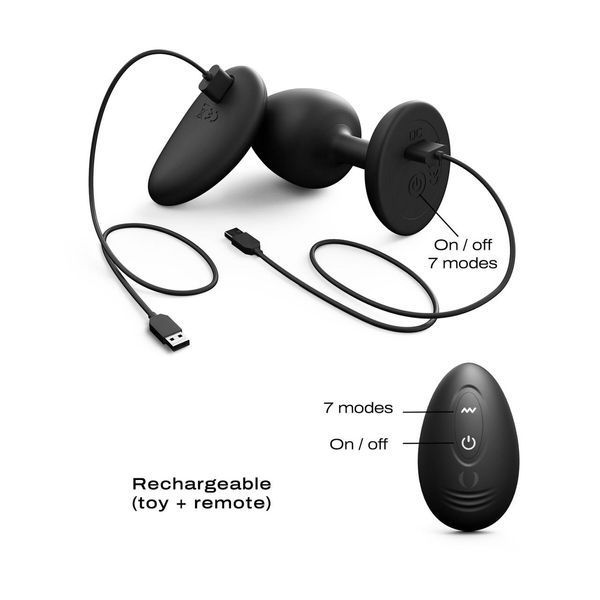 Анальна пробка з вібрацією і рухомою кулькою Dorcel GEISHA PLUG INFINITE L, 8х4 см. SX1388 фото