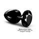 Металлическая анальная пробка с кристаллом Dorcel Diamond Plug Black, размер L, 9,5х4,1 см. SO7810 фото 1