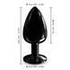 Металлическая анальная пробка с кристаллом Dorcel Diamond Plug Black, размер L, 9,5х4,1 см. SO7810 фото 3