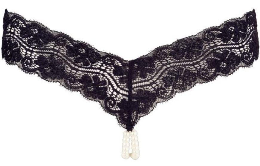 Трусики з вирізом та перлами Cottelli Collection G-string with Pearls від Orion, S, М, L, XL 421357 фото