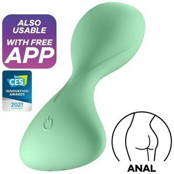 Анальна смарт-пробка із вібрацією Satisfyer Trendsetter Green, 11х3,4 см. SO6731 фото