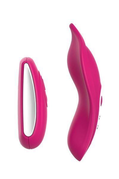 Вибратор в трусики с пультом ДУ Liebe Panty Vibe Recargable Cerise, нагрев до 39 &deg;C, трусики S-M в комплекте TJ10378 фото