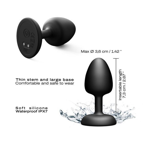 Анальна пробка з вібрацією та рухомою кулькою Dorcel GEISHA PLUG INFINITE M, 7,3х3,6 см. SX1387 фото