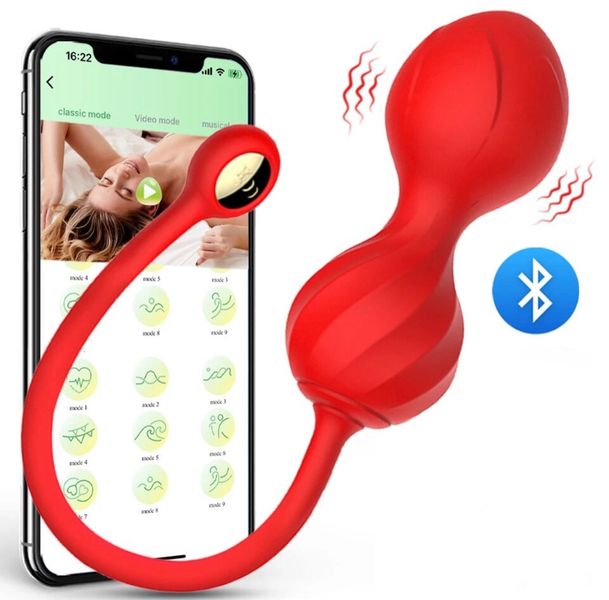 Смарт вагинальные шарики с вибрацией Kegel Love, 3,6 см 300030 фото