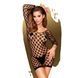 Мини-платье из геометрической сеточки с длинными рукавами Penthouse - Passion Goddess Black, S/L, XL SO4361 фото 1