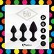 Набір силіконових анальних пробок FeelzToys &mdash; Bibi Butt Plug Set 3 pcs Black SO5065 фото 6