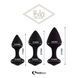Набір силіконових анальних пробок FeelzToys &mdash; Bibi Butt Plug Set 3 pcs Black SO5065 фото 2
