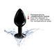Металлическая анальная пробка с кристаллом Dorcel Diamond Plug Black, размер M, 8,3х3,4 см. SO7809 фото 5