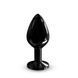 Металлическая анальная пробка с кристаллом Dorcel Diamond Plug Black, размер M, 8,3х3,4 см. SO7809 фото 2