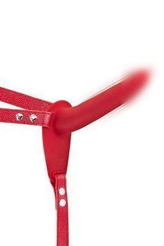 Страпон із вібрацією Fetish Tentation Vibrating Strap-On with Dildo Red, 15х3 см. SO3753 фото
