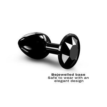 Металлическая анальная пробка с кристаллом Dorcel Diamond Plug Black, размер S, 7,1х2,7 см. SO7808 фото