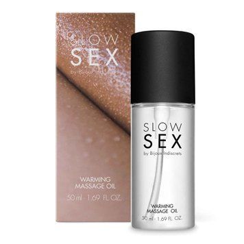Розігріваюча їстівна масажна олія Bijoux Indiscrets Slow Sex Warming massage oil, 50 мл. SO5906 фото