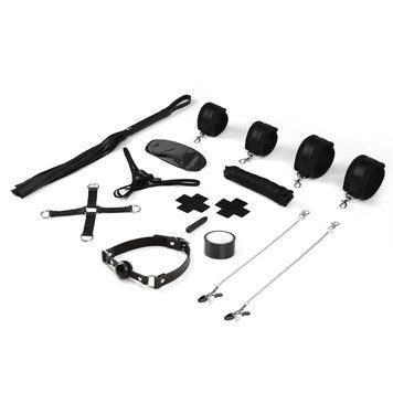 БДСМ-набір Liebe Seele Bound You 12pcs set, 12 предметів, в комплекті віброкуля і мереживні стрінги SO9505 фото