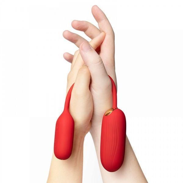 Музыкальное виброяйцо SVAKOM Muse Red с функцией управления смартфоном, 7,8х3,5 см. SO4852 фото