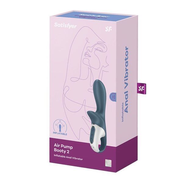 Анальный вибратор надувной Satisfyer Air Pump Booty 2, 18х3,5 см (надувается до 4,5 см) SO8410 фото