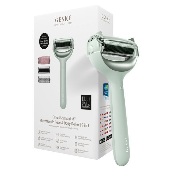 Роллер для игольчатой мезотерапии лица и тела GESKE MicroNeedle Face&Body Roller 9в1 green HB0026 фото