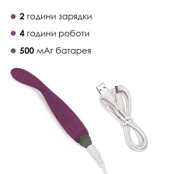 Тонкий вібратор точки G Svakom Cici Violet, 18,8х2 см. SO4843 фото