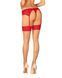 Чулки Obsessive Ingridia stockings, бежевые с красной резинкой, XS/S, M/L, XL/2XL SO9040 фото 2