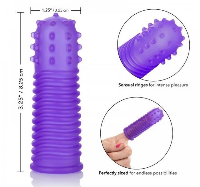Насадки на пальці California Exotic ntimate Play Finger Tingler Purple, 8,2х3,2 см. CE91970 фото