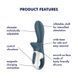 Анальный вибратор надувной Satisfyer Air Pump Booty 2, 18х3,5 см (надувается до 4,5 см) SO8410 фото 4