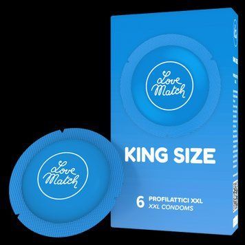 Презервативи большого размера Love Match King Size, 60 мм, 6 шт. 8118000015 фото